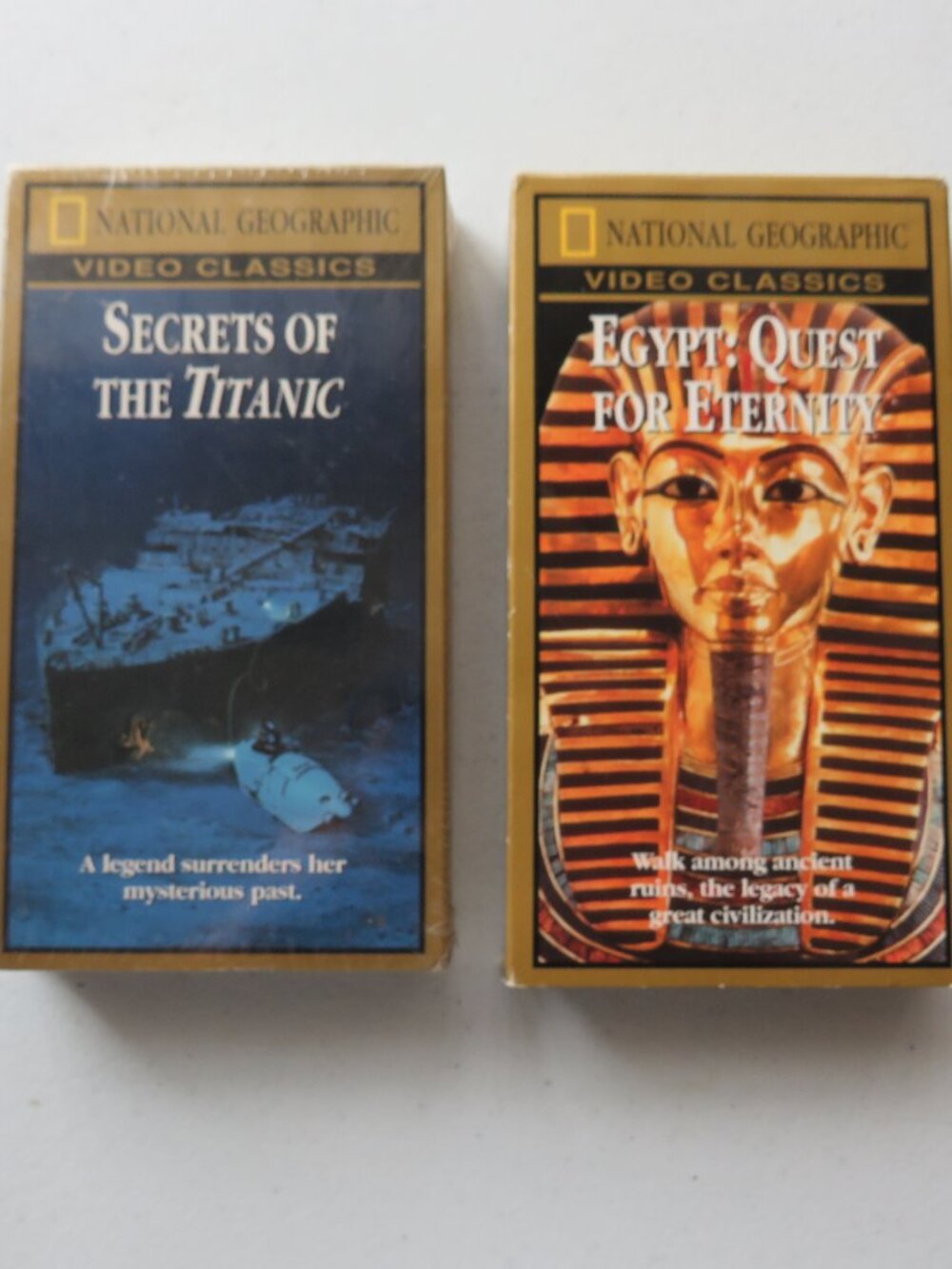 Secrets of the Titanic, Egypt: Quest for Eternity National Geographic Video VHS
